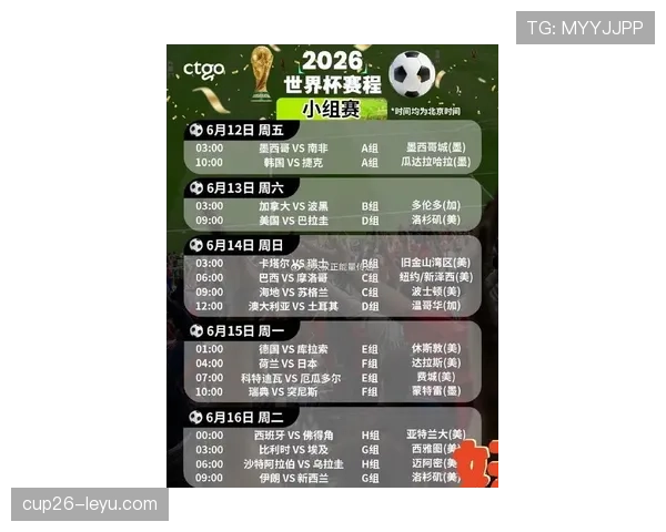 德国2026世界杯小组赛赛程分析与出线形势预测